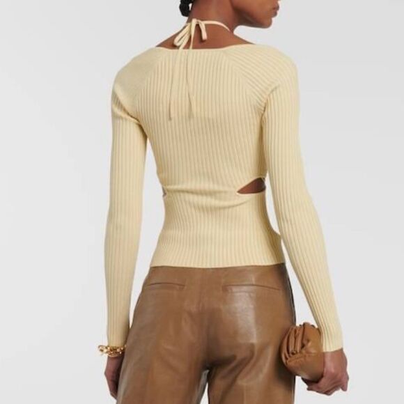 NWT Jonathan SIMKHAI Elenor Halter Top Dried Pineapple Large - Picture 5 of 12